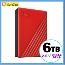 WD My Passport 6TB (紅色) WDBR9S0060BRD - 2.5" USB3.2 GEN1 可攜式外置式硬碟  803WDBR9S0060BRD-V02